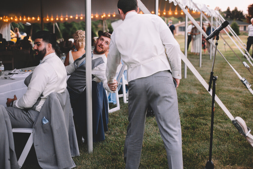 Matt + McKenah Fishers, IN Backyard Wedding Reception Speaches, Dancing, Cake (5 of 51).jpg