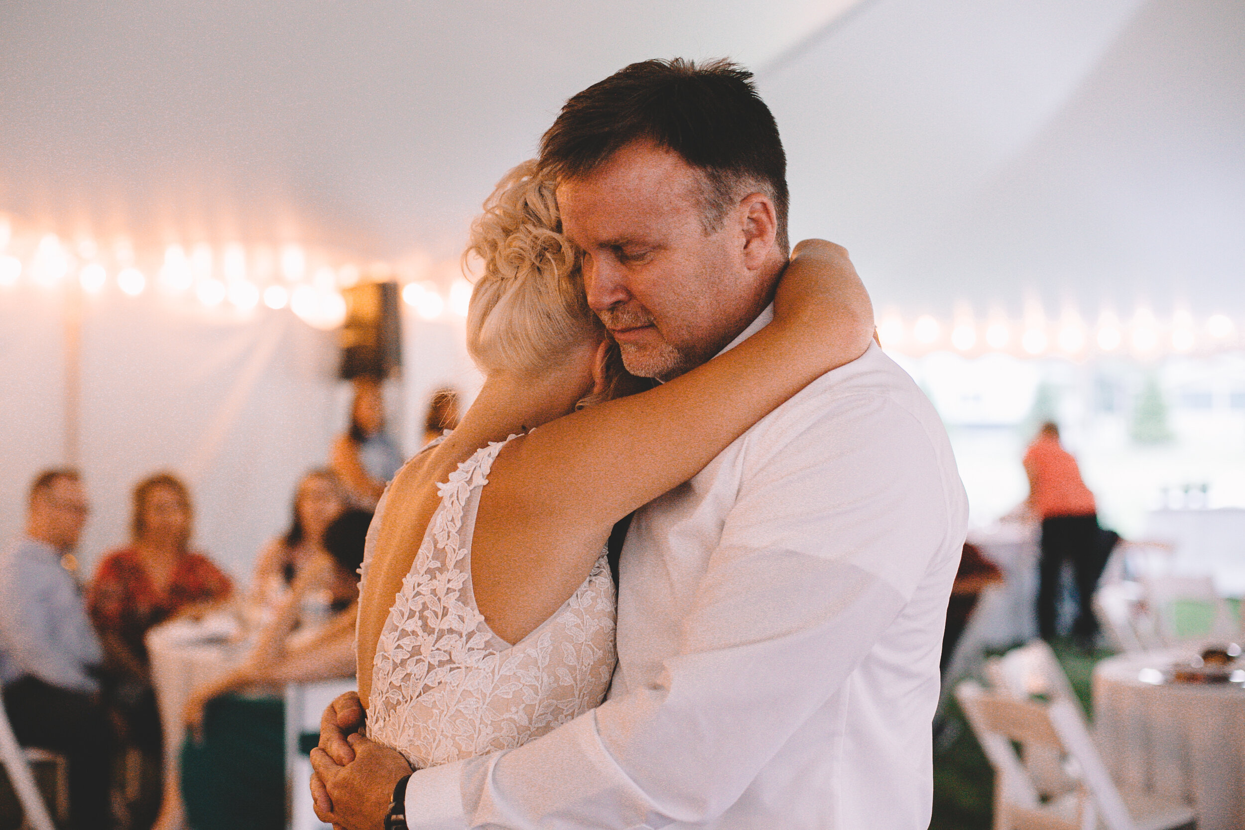 Matt + McKenah Fishers, IN Backyard Wedding Reception Speaches, Dancing, Cake (22 of 51).jpg