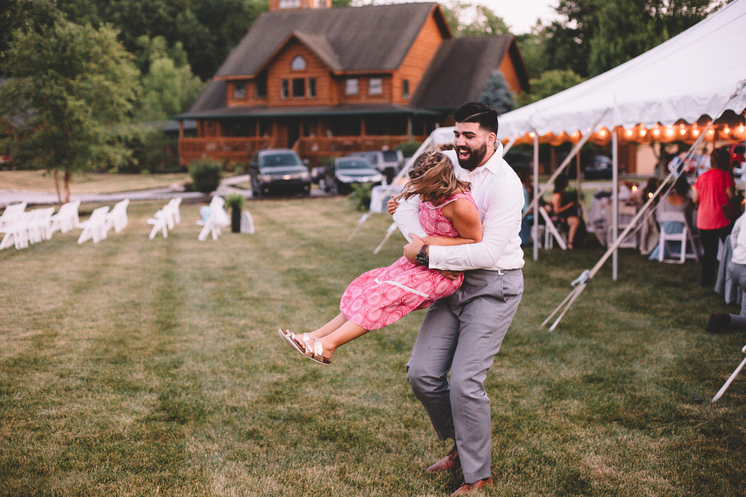 Matt + McKenah Fishers, IN Backyard Wedding Reception Speaches, Dancing, Cake (29 of 51).jpg