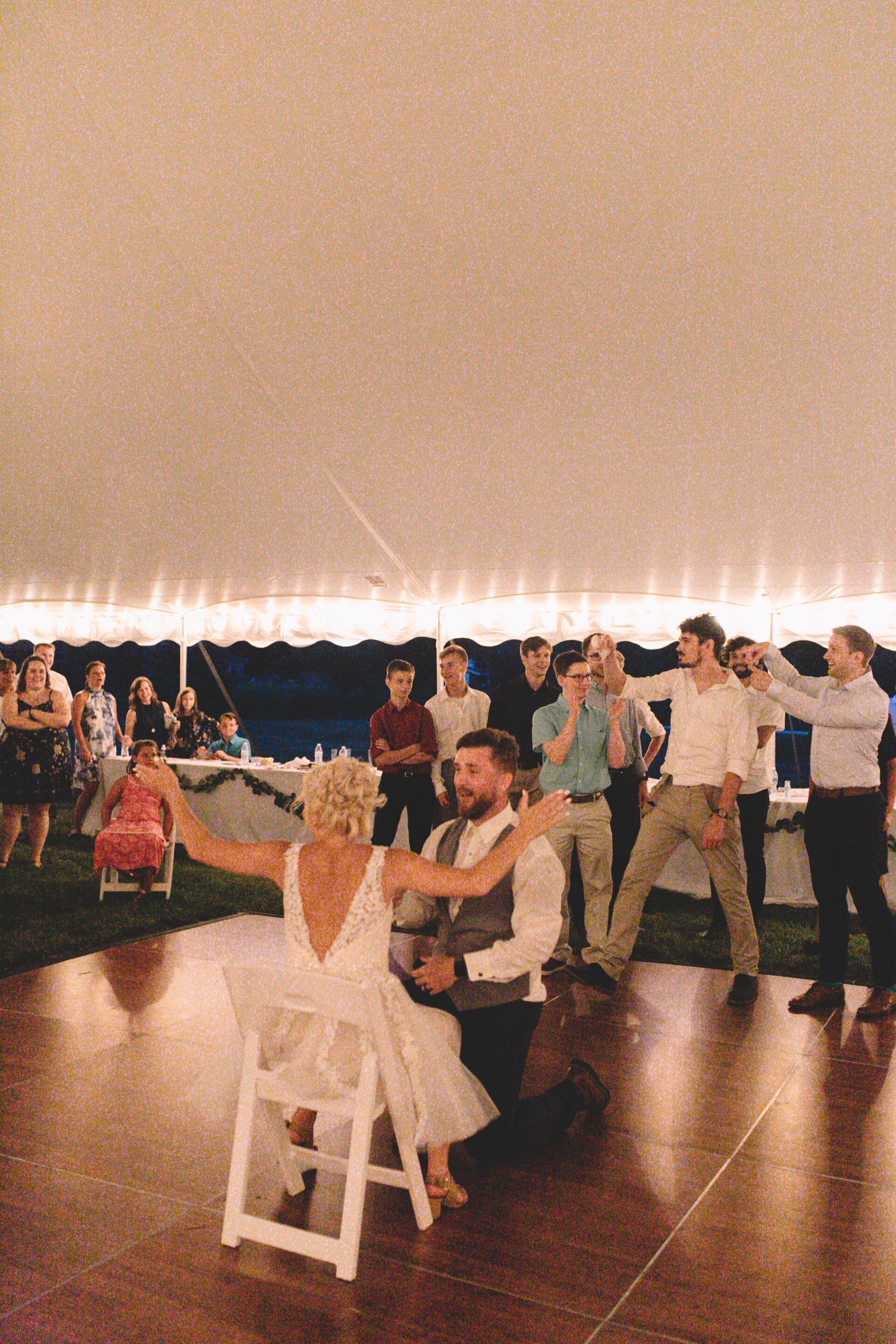 Matt + McKenah Fishers, IN Backyard Wedding Reception Speaches, Dancing, Cake (41 of 51).jpg
