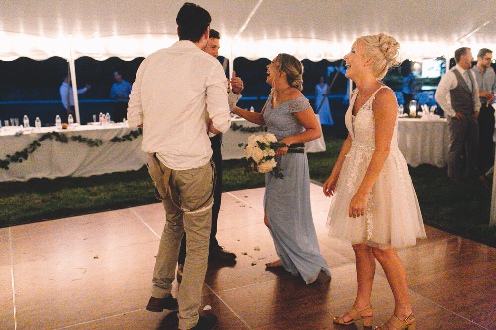 Matt + McKenah Fishers, IN Backyard Wedding Reception Speaches, Dancing, Cake (45 of 51).jpg