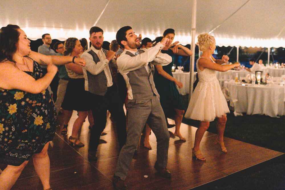 Matt + McKenah Fishers, IN Backyard Wedding Reception Speaches, Dancing, Cake (47 of 51).jpg