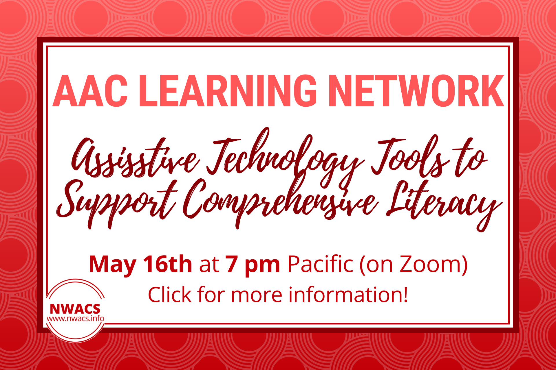 May AAC Learning Network (click for more information)