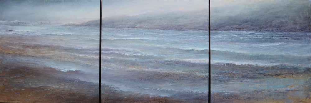 Open Channel , triptych 24"x 72" sold
