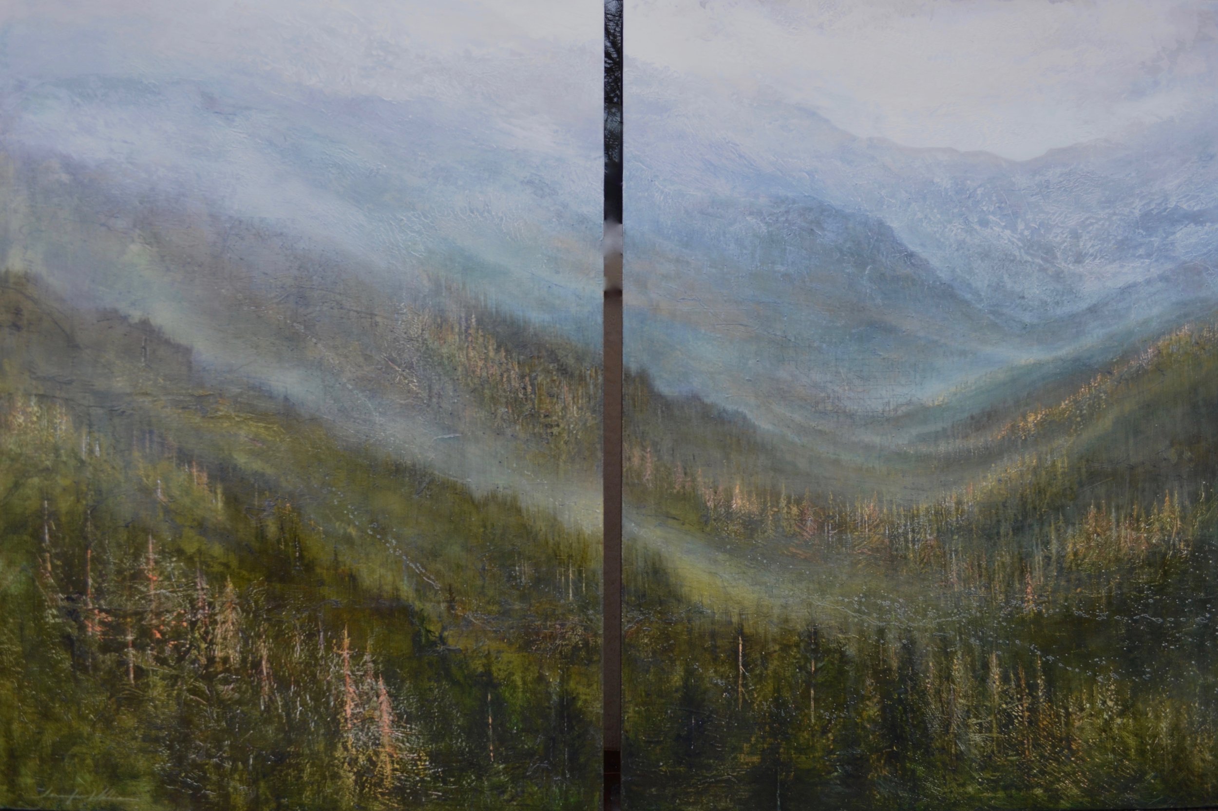   Tamarack Trails,  diptych 42" x 60", private commission ~ SOLD  