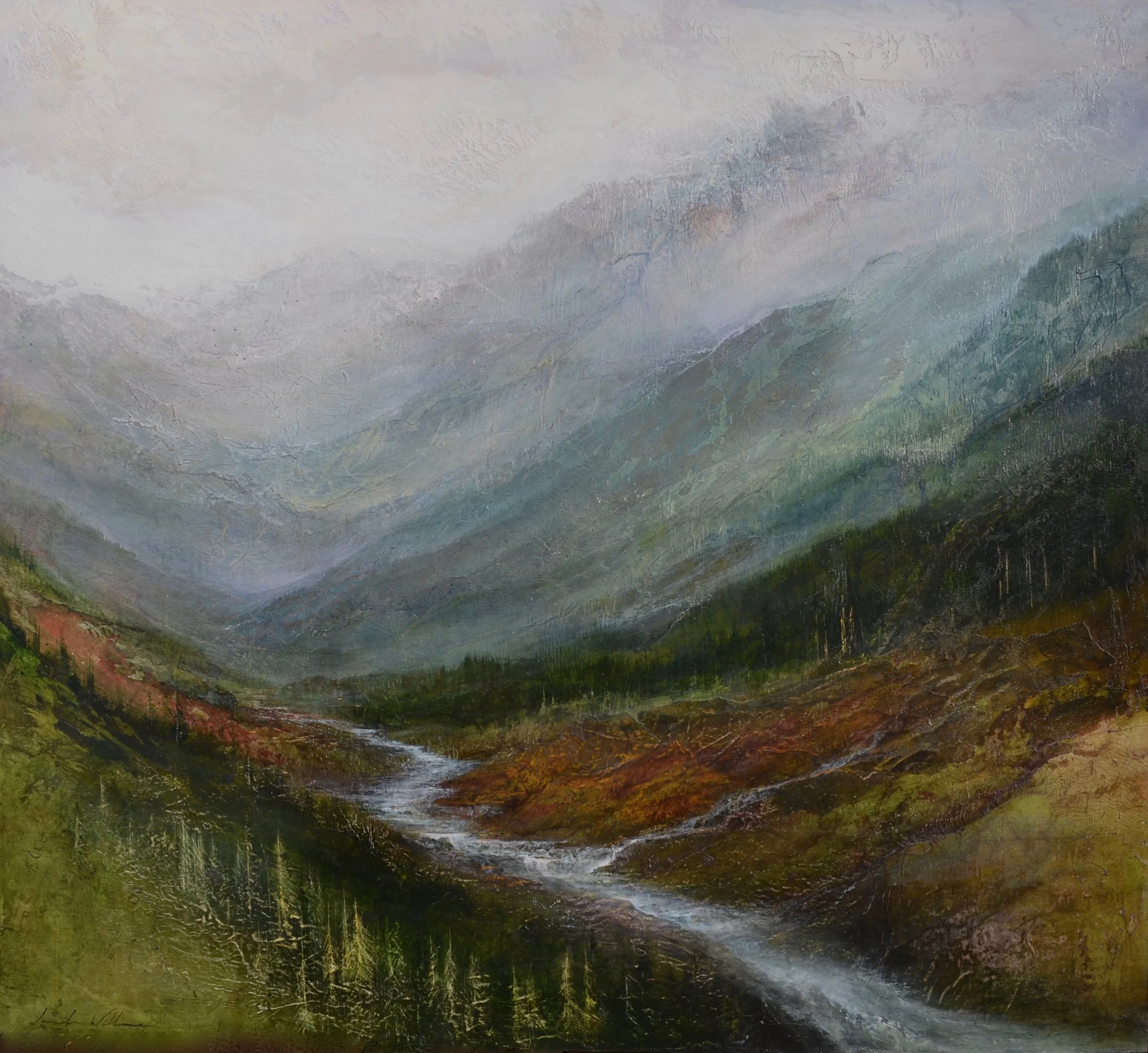 Elwa, 42"x52" mixed media on wood, private commission ~ SOLD