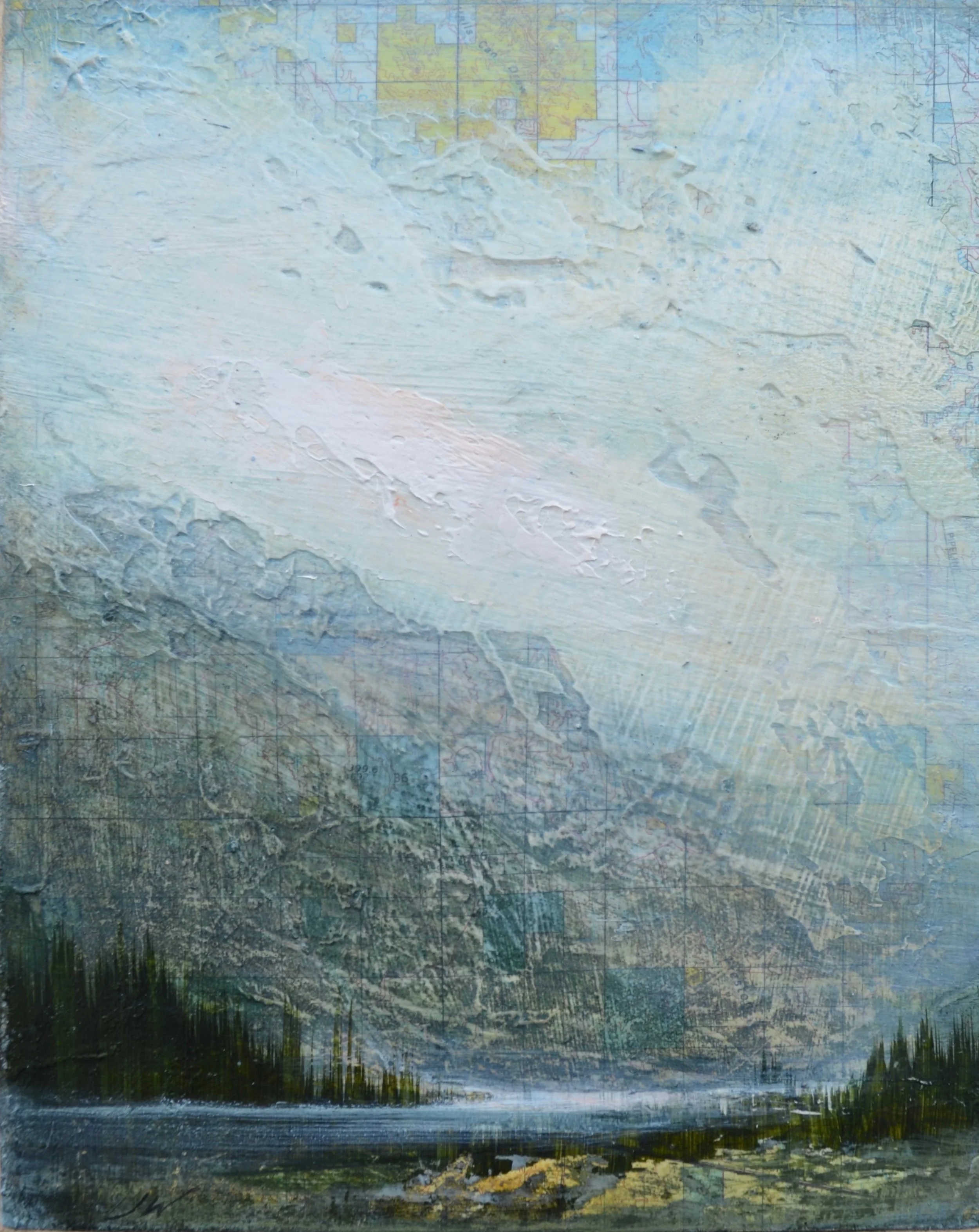Hide and seek, 10”X8” mixed media on wood ~SOLD