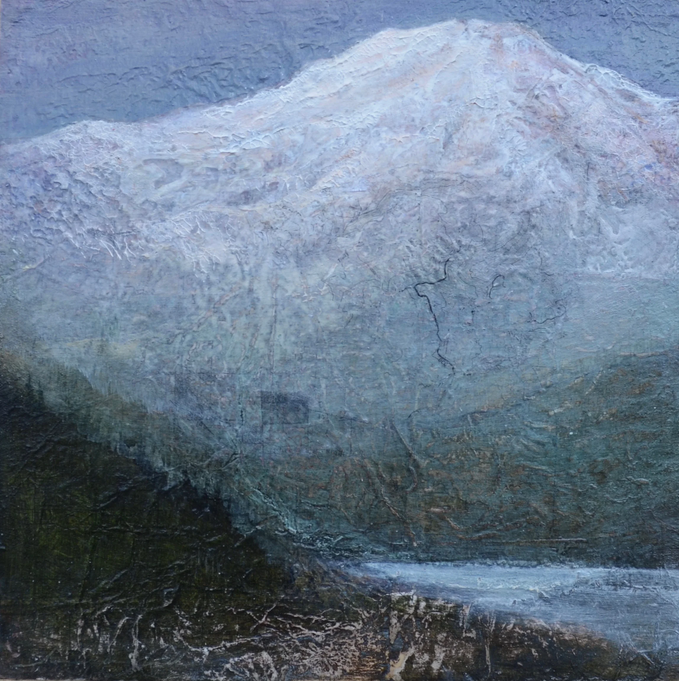 Base Camp I, 10"x10", sold