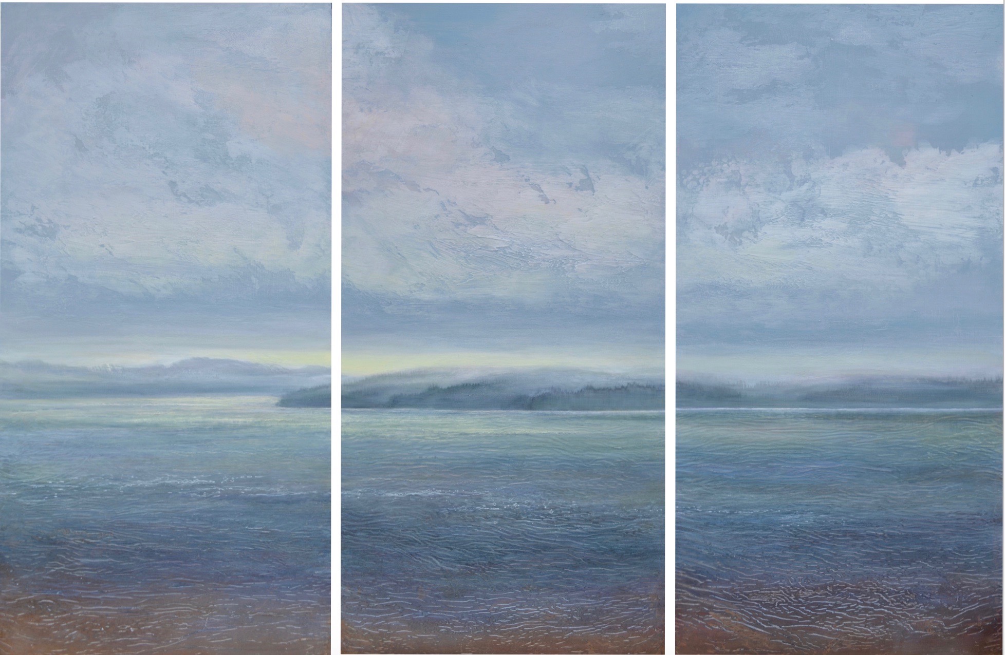   Daybreak , triptych 48” x 72”, mixed media on wood  ~SOLD  