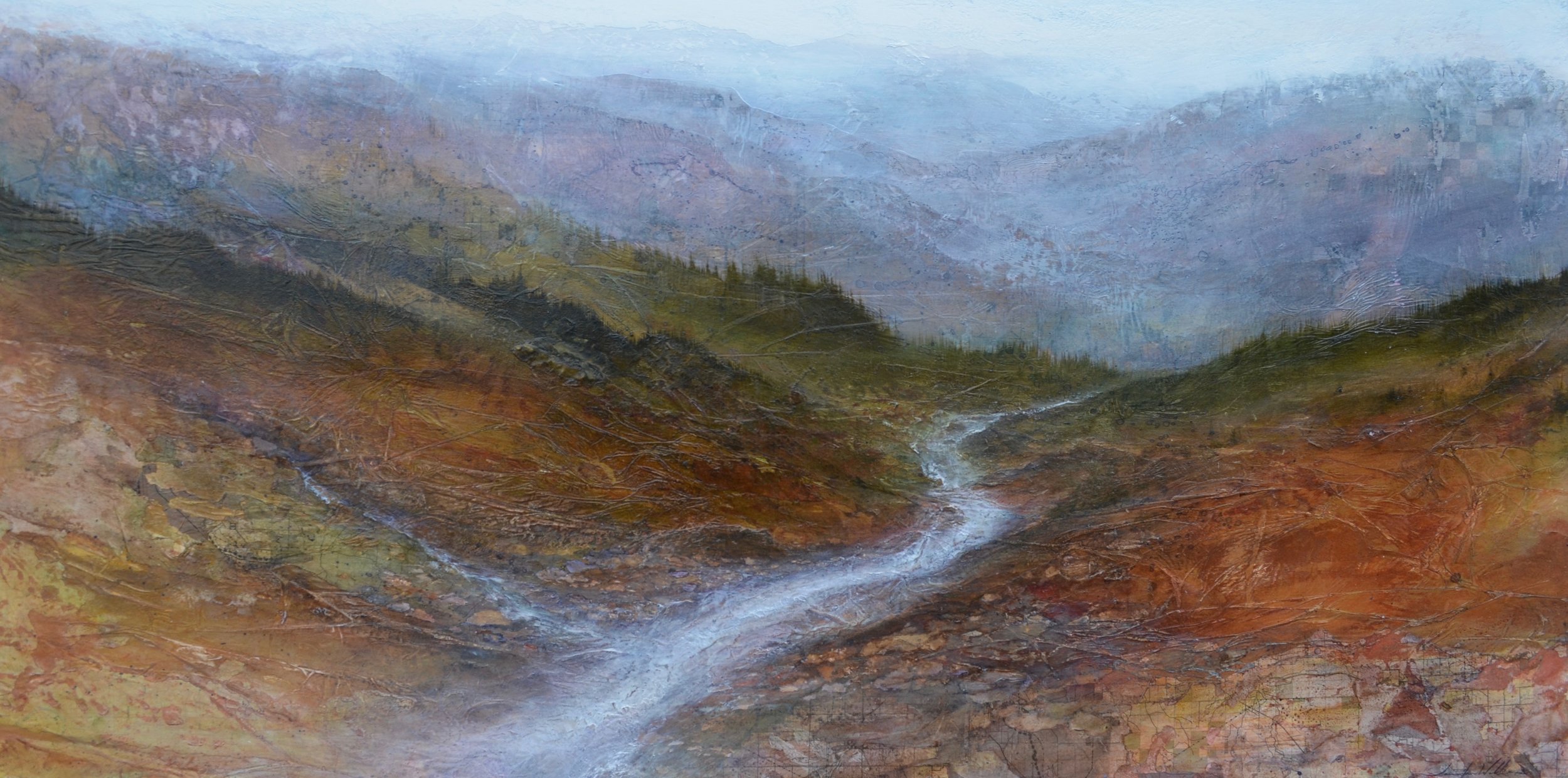   Mineral Creek , 30” x 60”, mixed media on wood  ~SOLD  