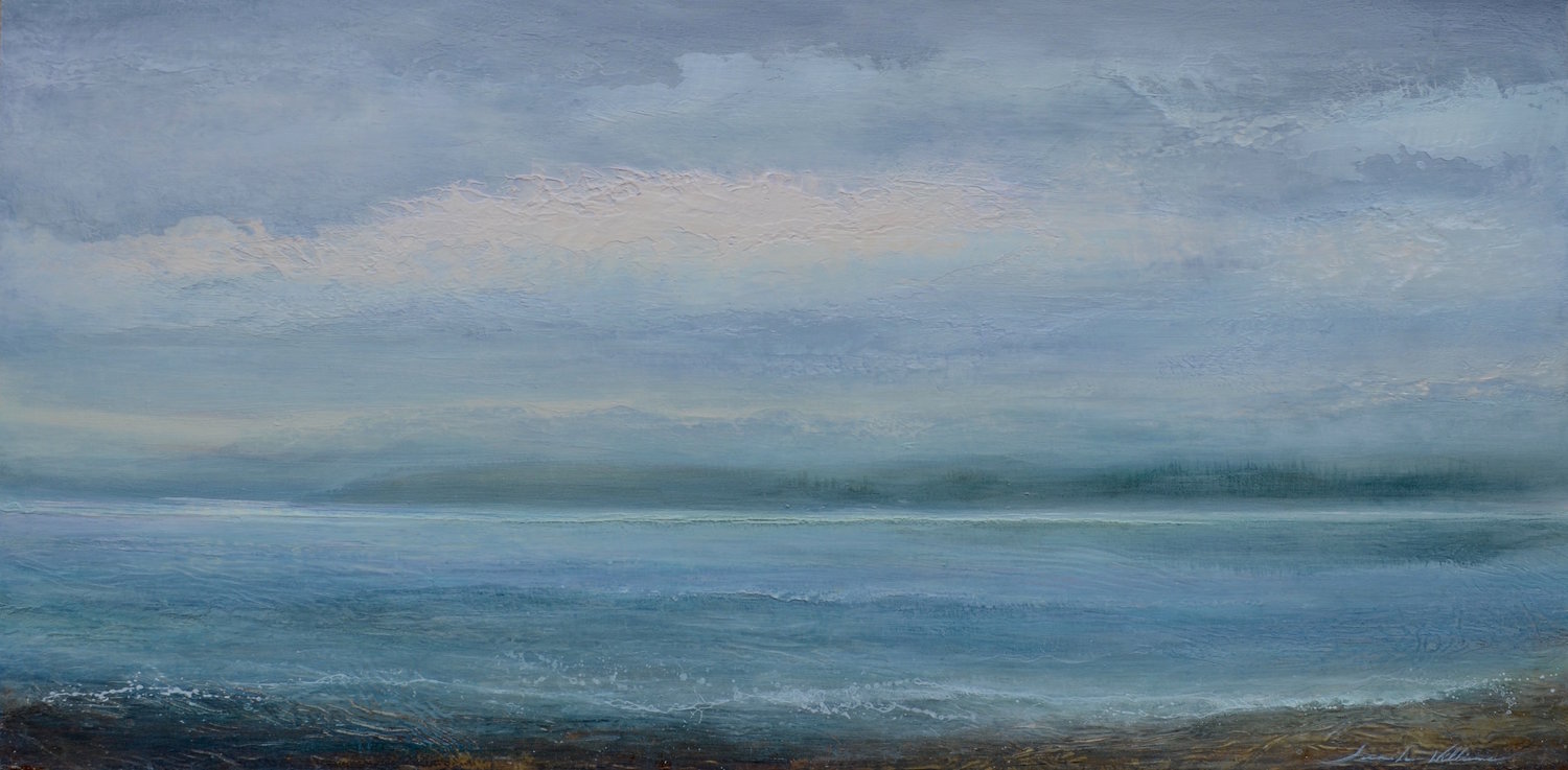 In Flow , 24”x48” mixed media on wood ~ SOLD
