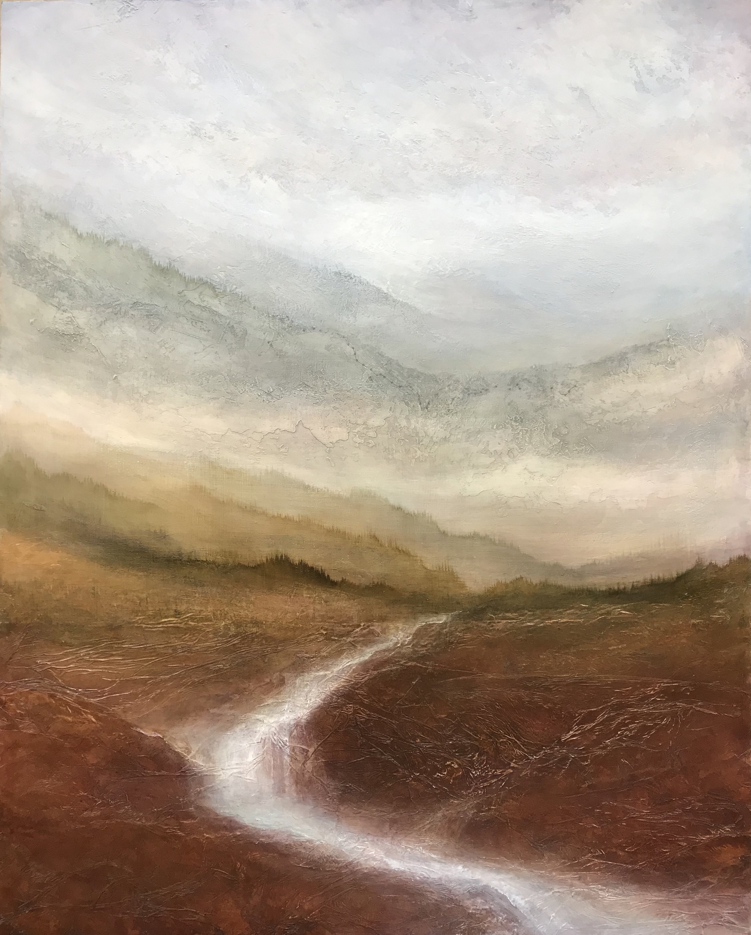 Geography of Hope 60”x48” mixed media on wood ~ SOLD