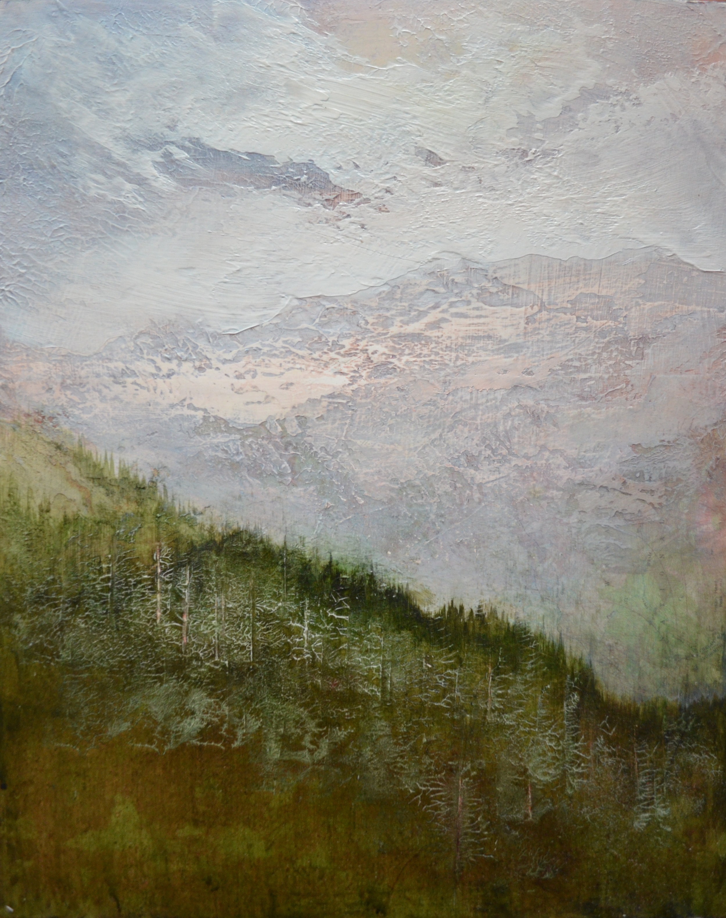   Higher Ground , 20”x16” mixed media on wood -SOLD 