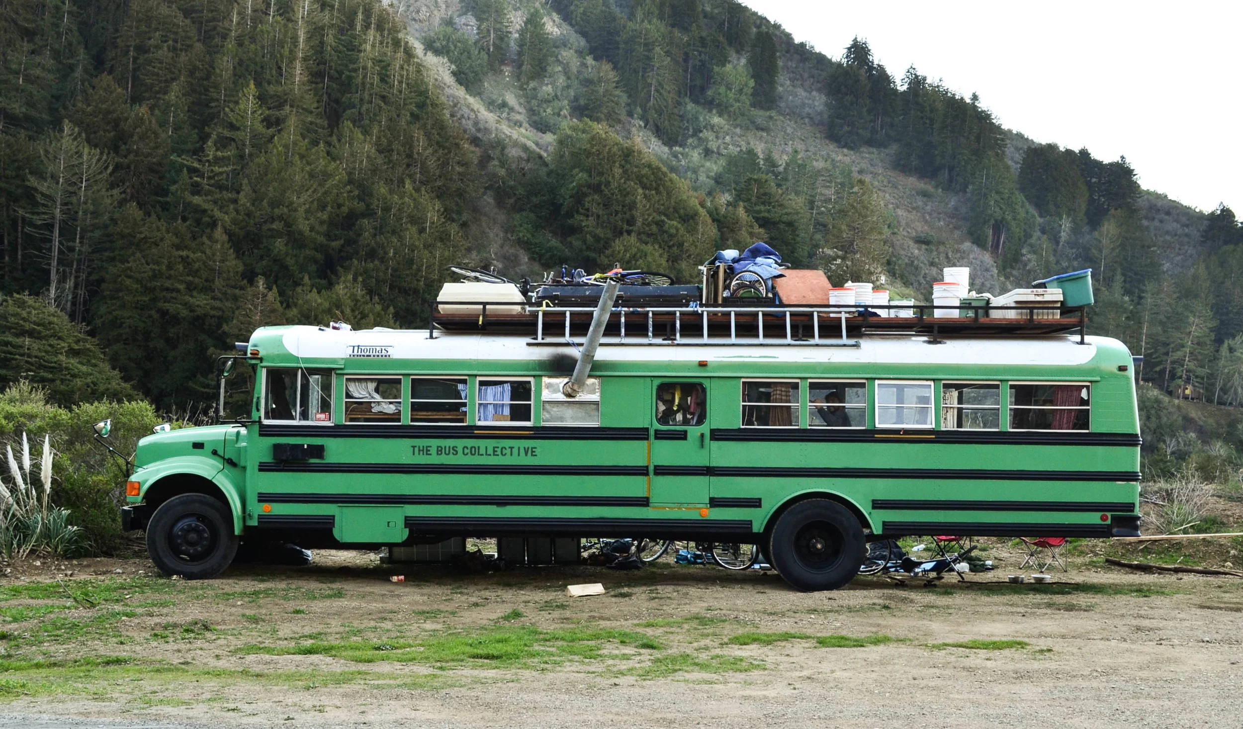 I'm a huge fan of sweet adventure mobiles, particularly vans. My favorite part about them besides photographing and traveling in them is the rad people you meet on the road. A group of college students were living in this modified bus traveling the country. 