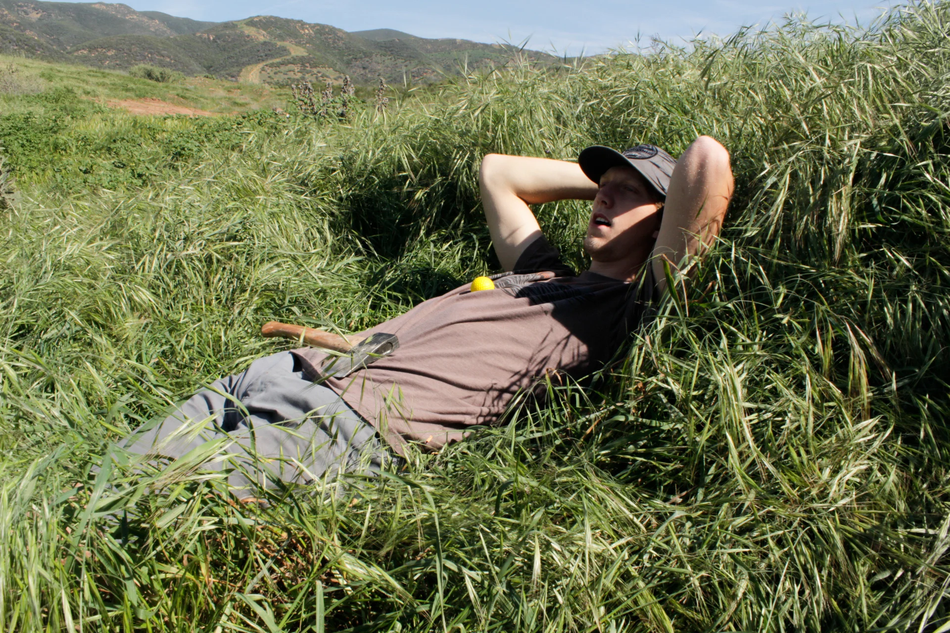 My cousin, John. My first day of break was spent laying in the grass watching the clouds roll by with this guy. 