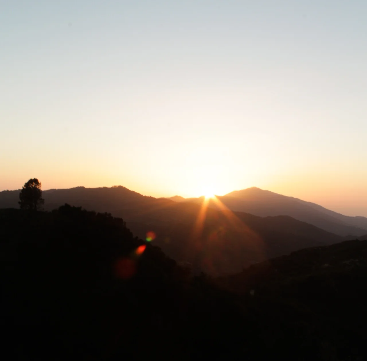 Sunset. 