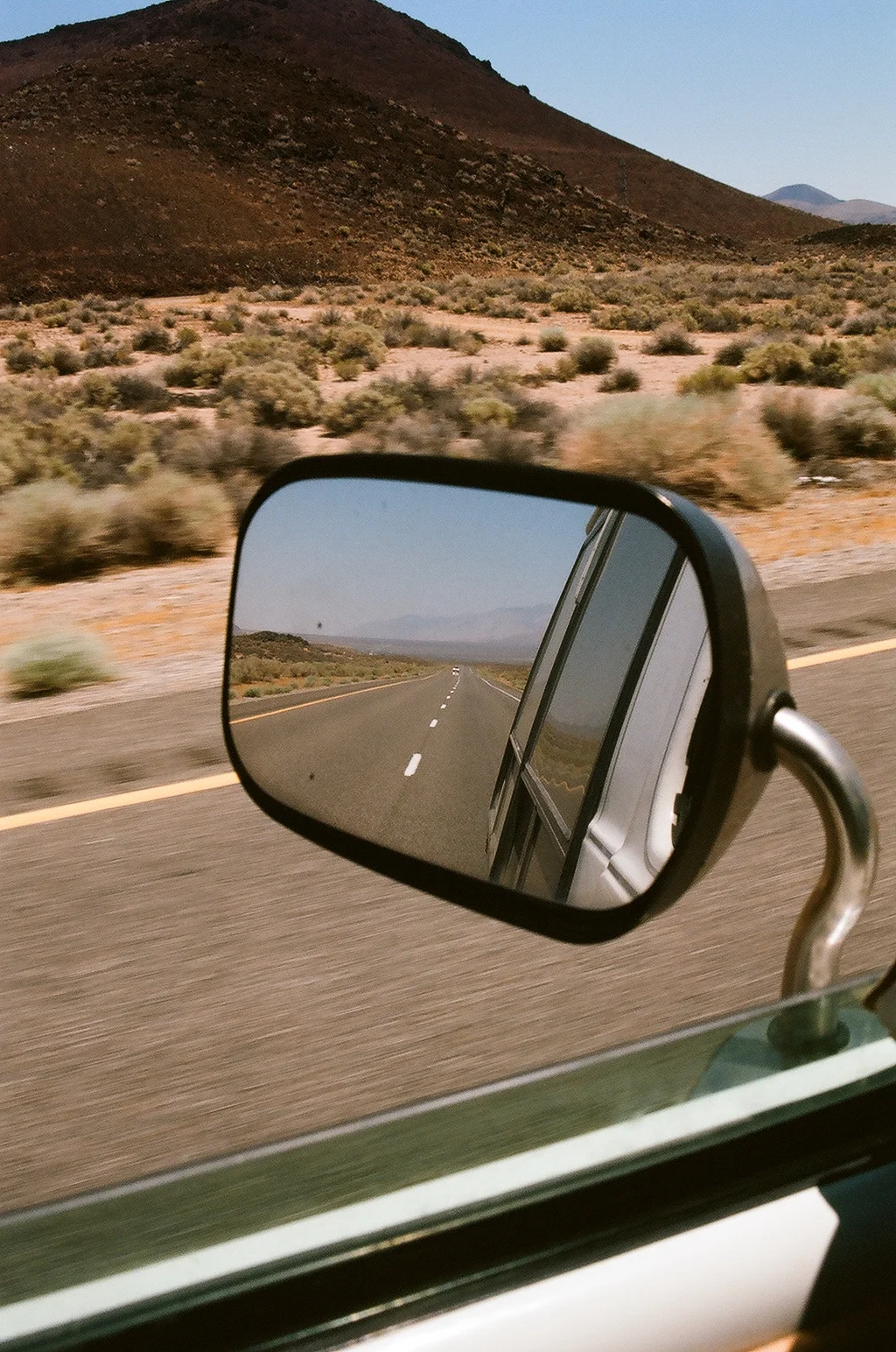 Driving through the desert with no AC. 