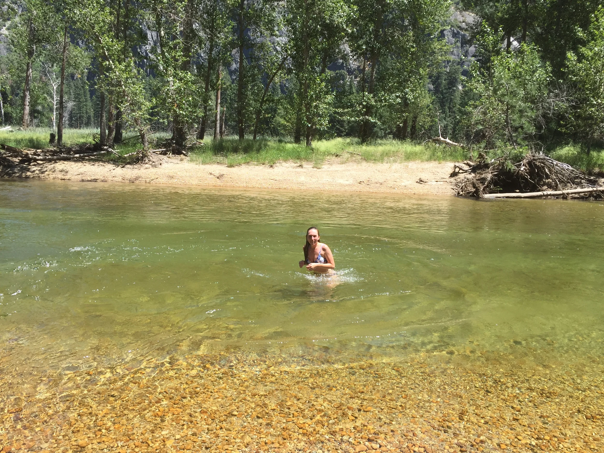 Swimming in Yosemite Creek.