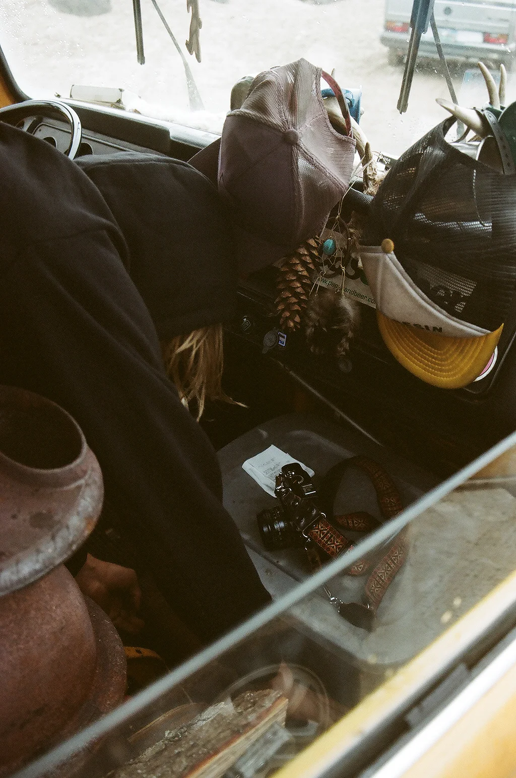 Re-organizing gear and being able to find stuff in a reasonable time is an essential vanlife skill. James has become quite the master. 