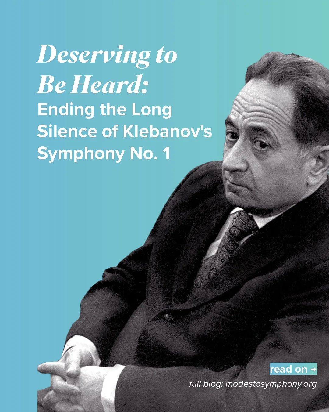 Dramatic, colorful, and full of heart. 🩵 

Klebanov&rsquo;s First Symphony is a poignant reminder that music can survive anything: censorship, conflict, and decades of silence. 

Visit the link in our bio to read the full blog!