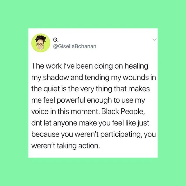This is a PSA to BLACK people in particular. But it is relevant to INDIGENOUS and POC folks of the diaspora. Anyone who was pushed into the silence of survival under oppressive regimes. 🌸
Healing is a form of Activism. If you can heal with boots on 