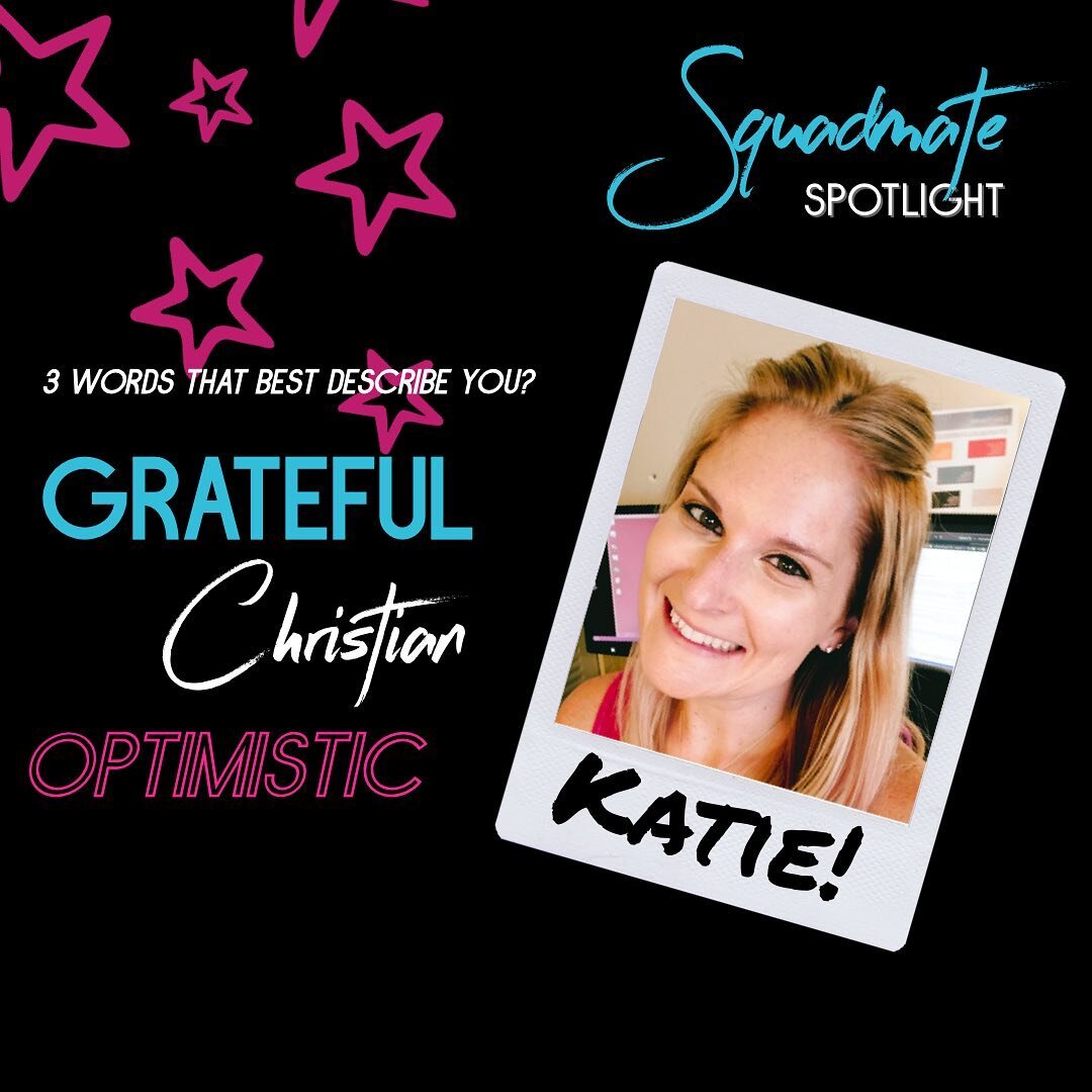#SquadmateSpotlight! We&rsquo;ve been having so much fun getting to know our squadmates more! Today&rsquo;s spotlight is KATIE! Katie was nominated by Captain Inbognito for her unbridled enthusiasm, adorable penchant for filming and posting her class