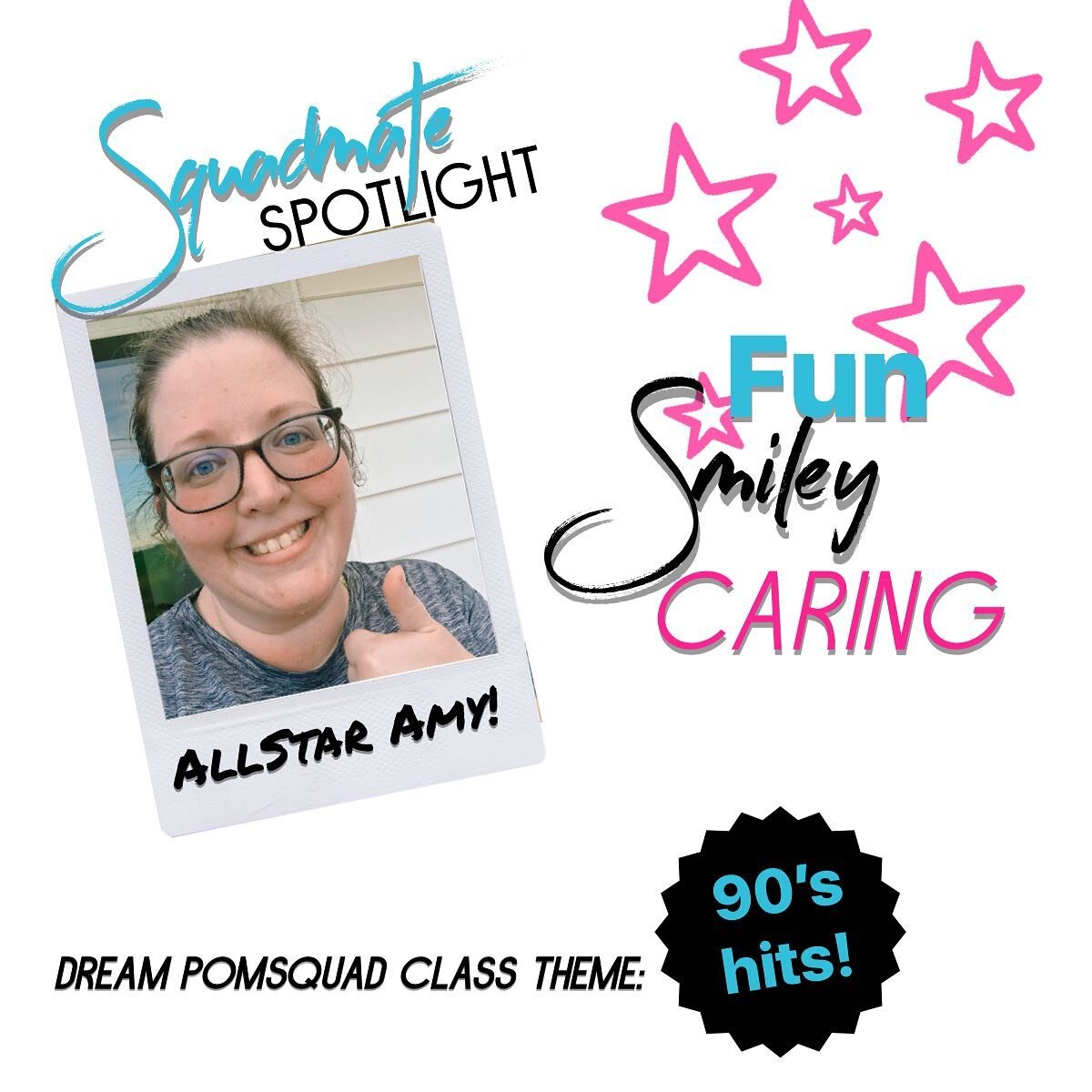 It&rsquo;s #SquadmateSpotlight time! Introducing ⭐️AllStar Amy⭐️ Amy was nominated by Captain Susie Q because &lsquo;she always arrives with a smile, dedicated to class and radiates positive energy&rsquo; 🥰🥰 Well that seems very apparent by these s
