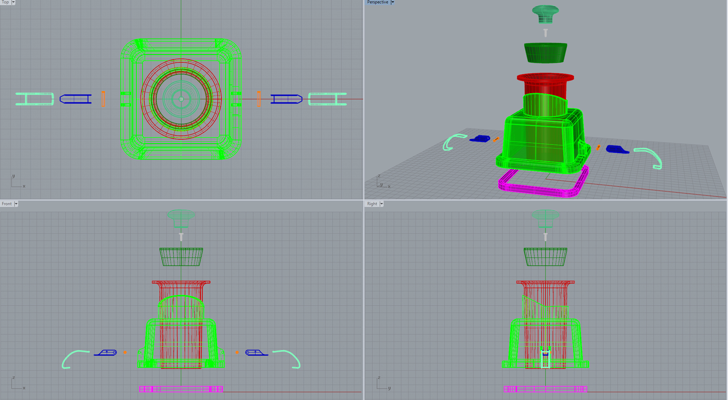  Object was modeled in Rhino 3D. 