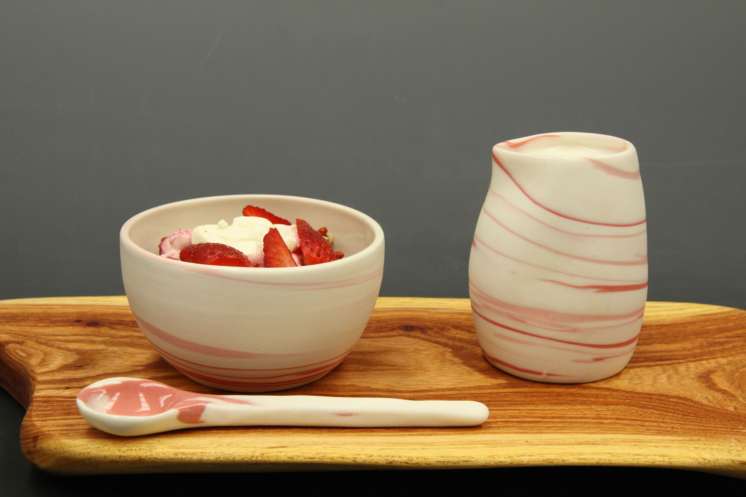 Breakfast Bowl and Creamer