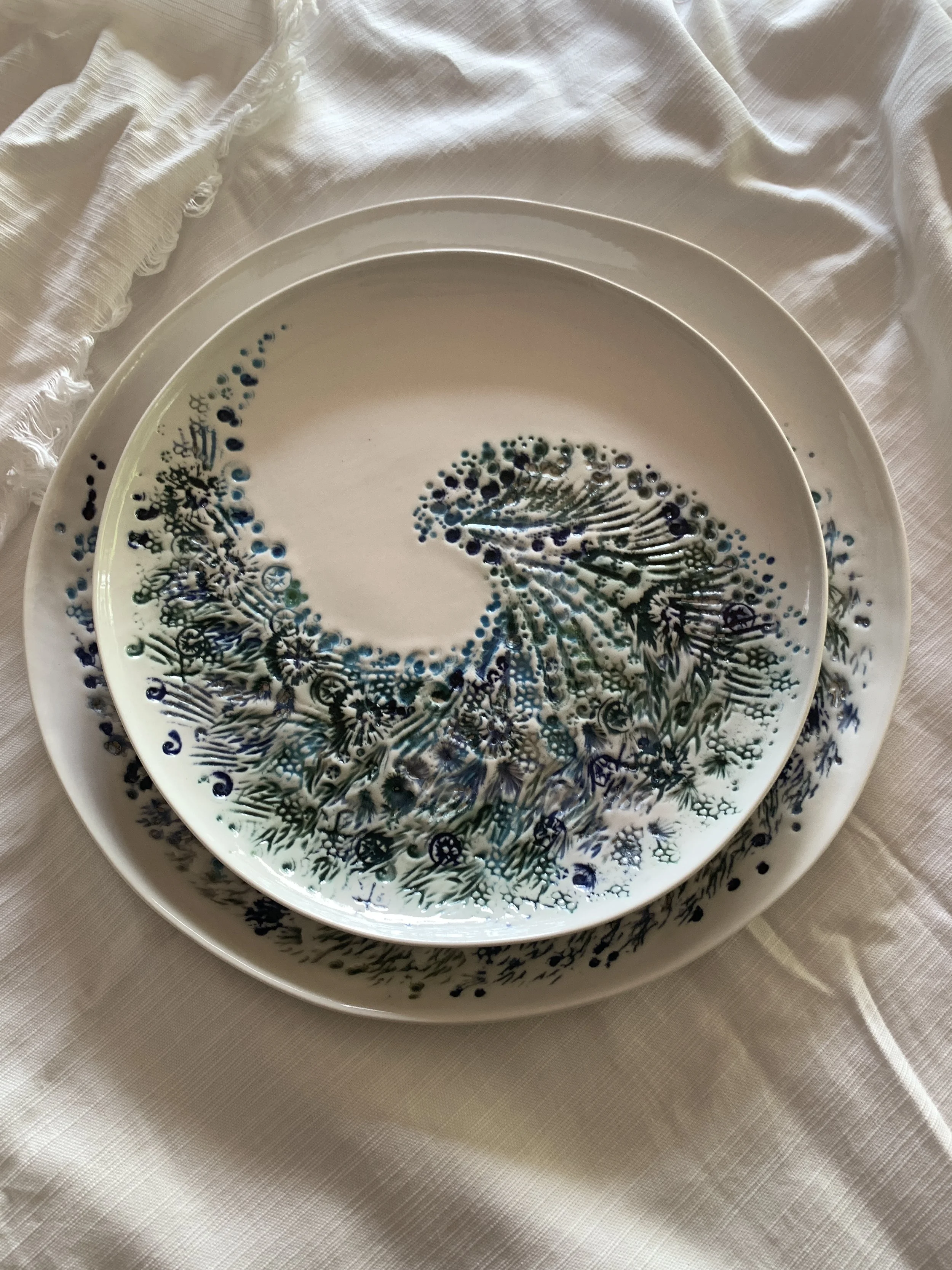Pottery Workshop- Nature Texture Plate set