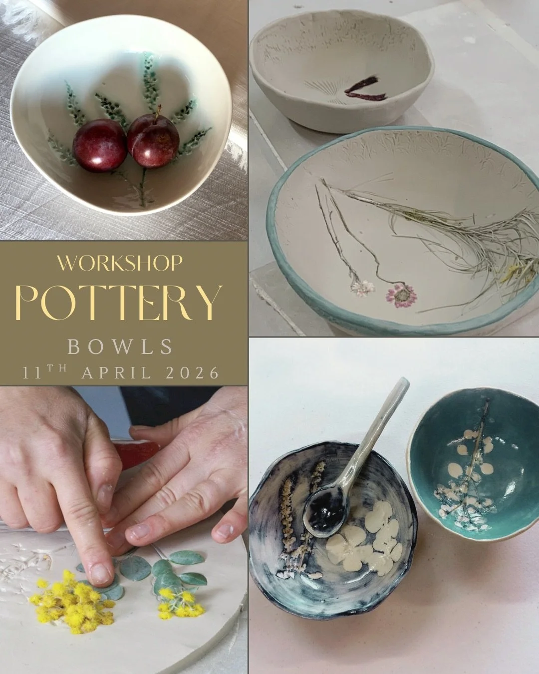 Pottery Workshop- Hand-Built Bowl Set