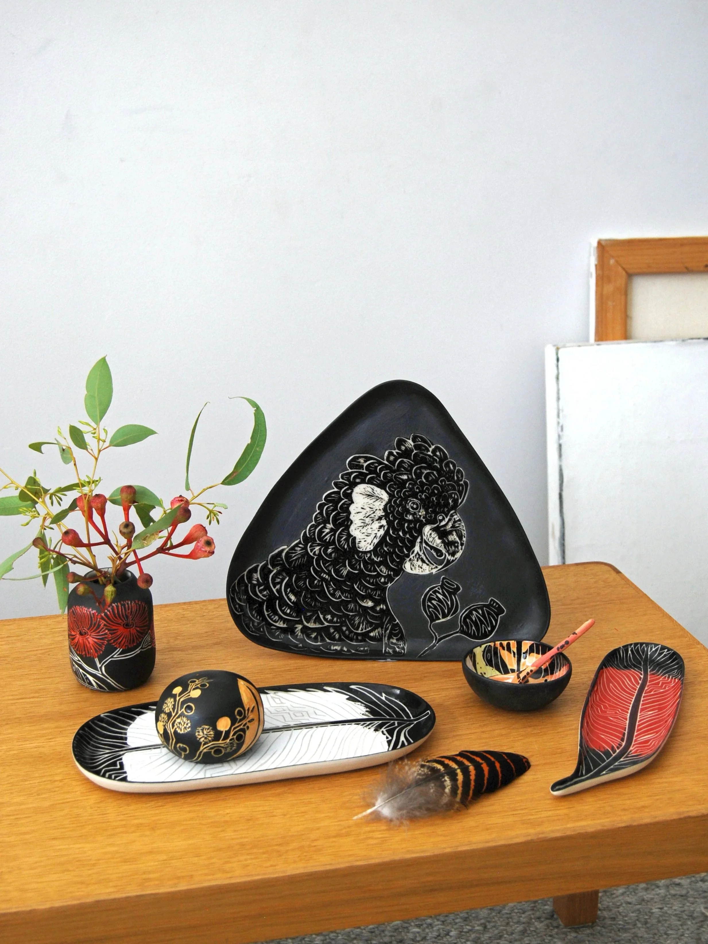 Black Cockatoo Platter by Danica (Copy)