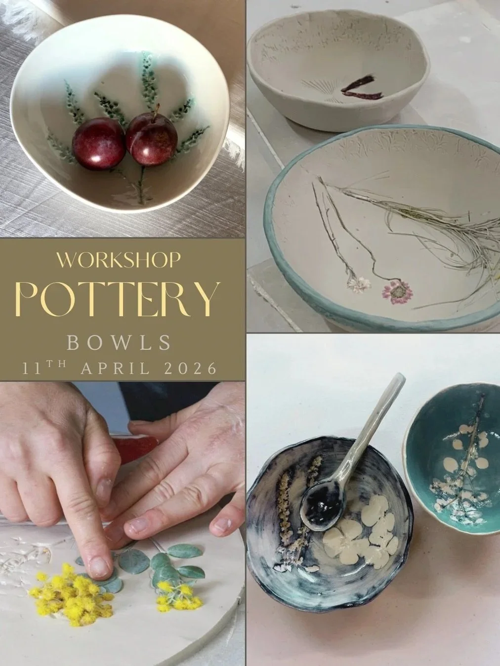 POTTERY WORKSHOP - Hand-Built Bowl Set [Saturday, 11th April]