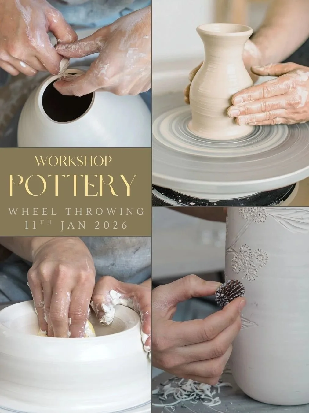 POTTERY CLASS - Wheel throwing [Sunday 11th January]
