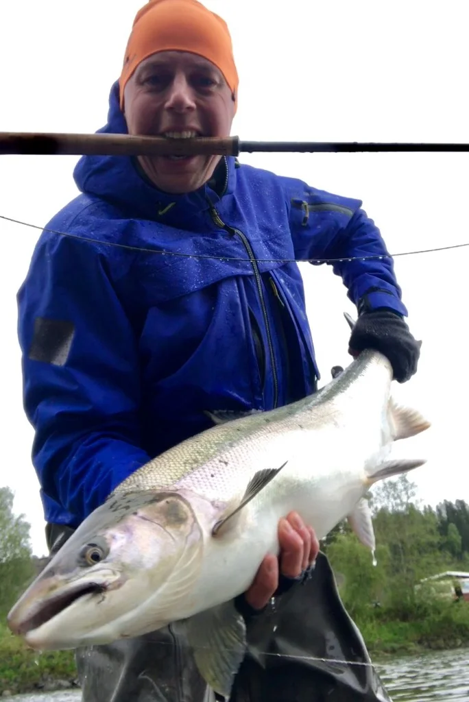 Hajas med blank laks, 96 cm C/R. Foto: Christer Kristoffersen.