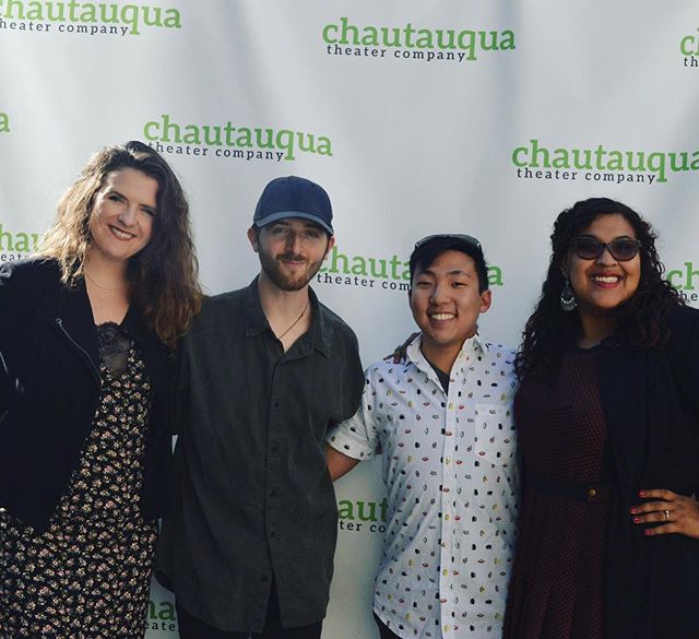 Throwing it back to being with these amazing folks at Chautauqua Theater two fuqing summers ago 💙💙💙💙miss y&rsquo;all 💙💙💙💙💙 @amelia.h.b @heyshibaaa @curlsofnoreturn @chqtheaterco #throwbacktuesday #scenicdesigner #director #sounddesigner #cos