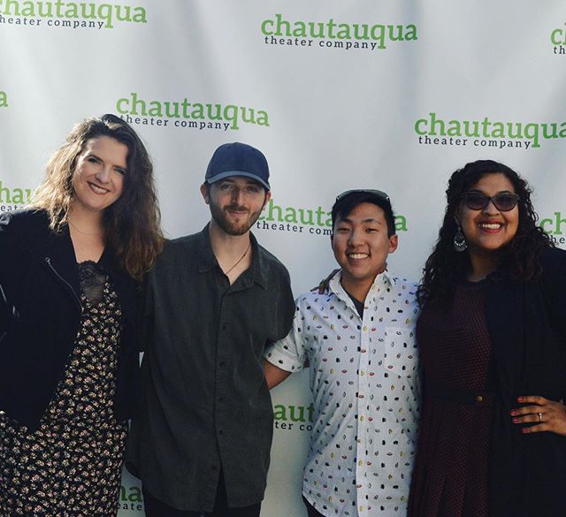 Throwing it back to being with these amazing folks at Chautauqua Theater two fuqing summers ago 💙💙💙💙miss y’all 💙💙💙💙💙 @amelia.h.b @heyshibaaa @curlsofnoreturn @chqtheaterco #throwbacktuesday #scenicdesigner #director #sounddesigner #costumedesigner