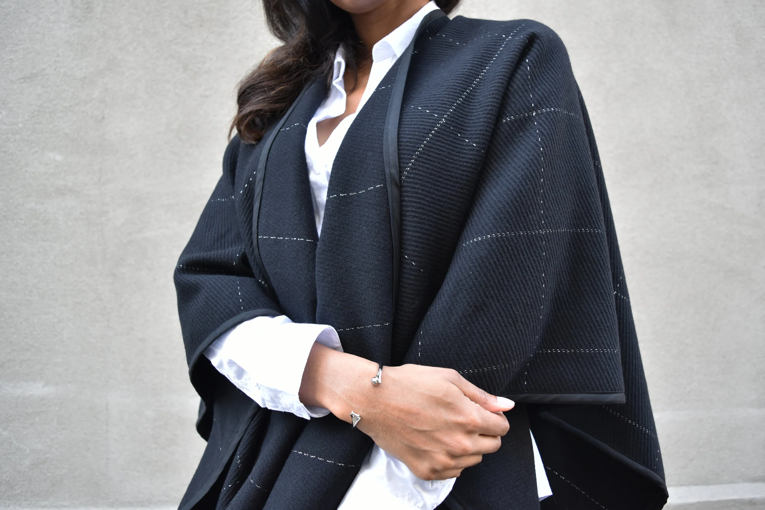 House of LVA Gridline Reversible Blanket Cape 06.jpg