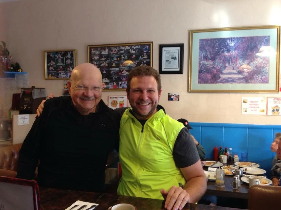Photo from the last bike ride that we did together. Even with his health fading, dad would ride his bike to the hospital for treatment, and push himself to stay active until the last few weeks of his life. 