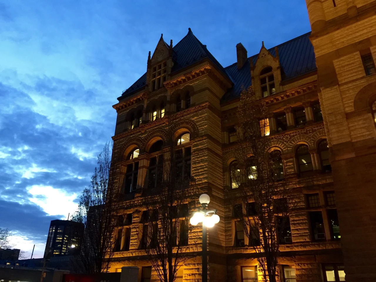 I love cities like Toronto that have old historical buildings juxtaposed against more modern cityscapes. It’s as if the city is sprinkled with stone jewels amongst a garden of steel and glass.