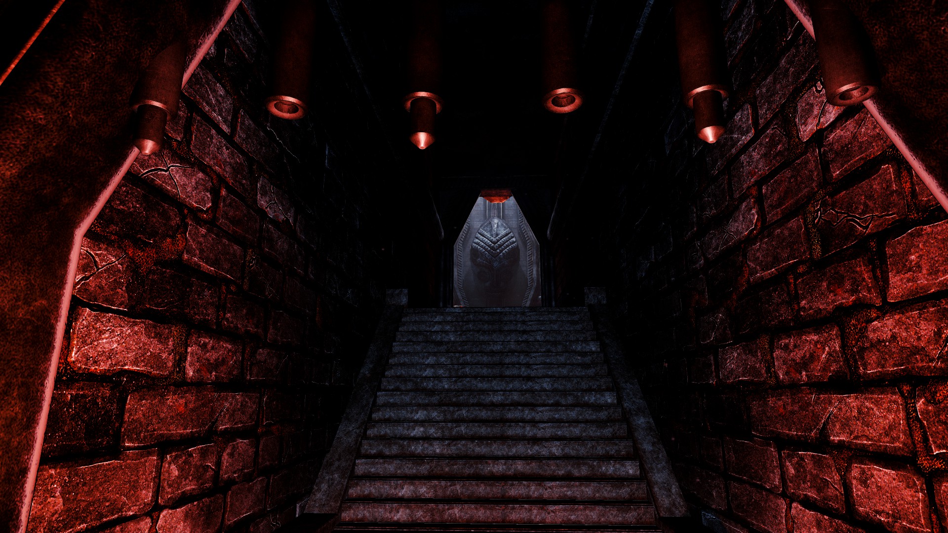 The player is able to see through the gate and see a small part of the room, but can't get though unless they solve the puzzle.