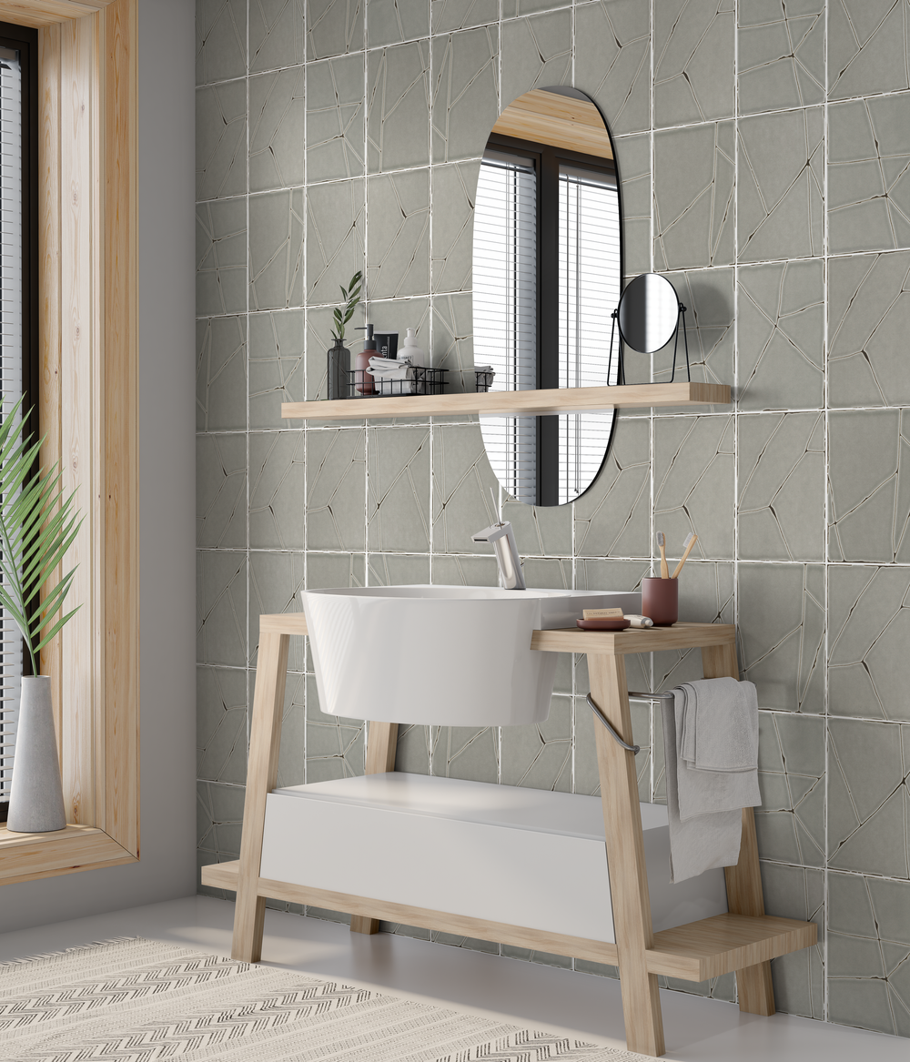 The Mori Porcelain tile collection is inspired by the centuries