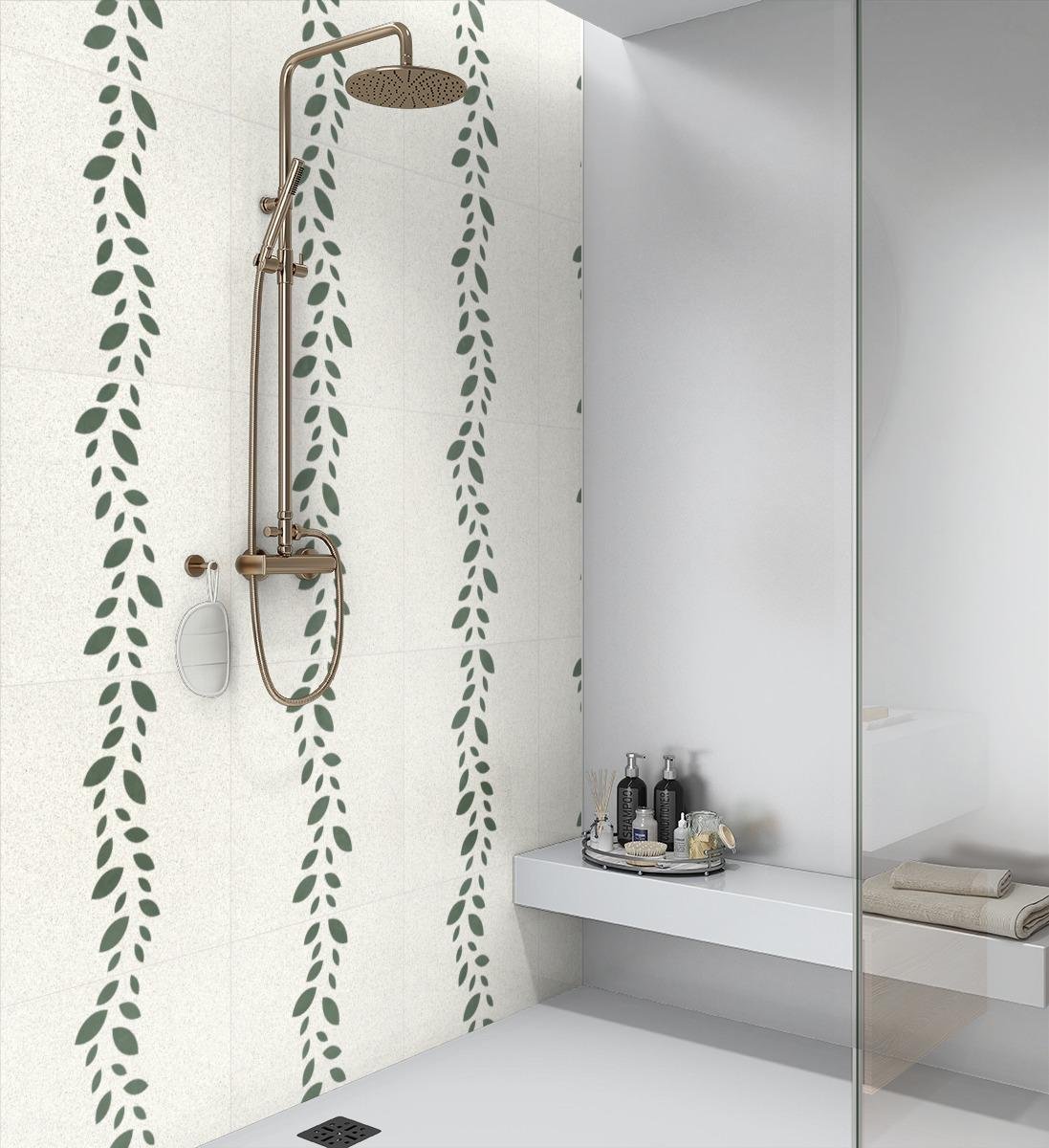 Laurel Vine, Pattern A, Titan Scale, Terrazzo Small White, Verve