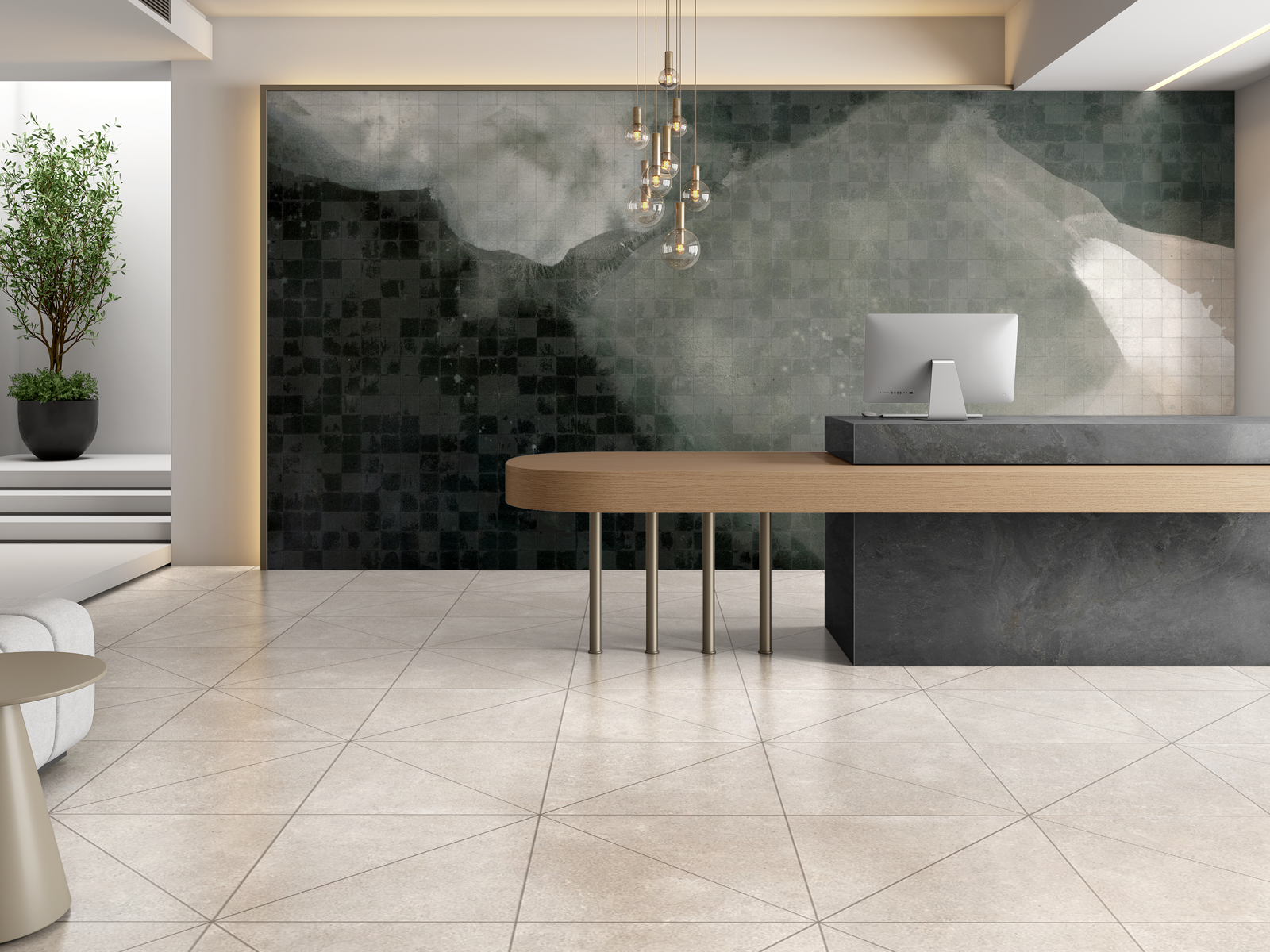Luxury Hand-Crafted Sage Drift - Custom Zellige Art | Audrey Lane