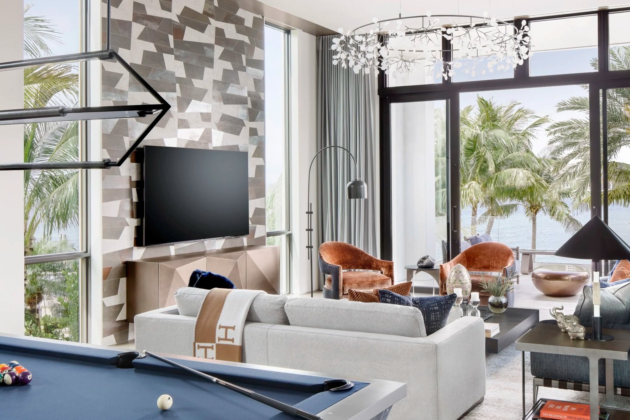 Wedge, Grande Scale, Custom Natural Stone &amp; Porcelainn