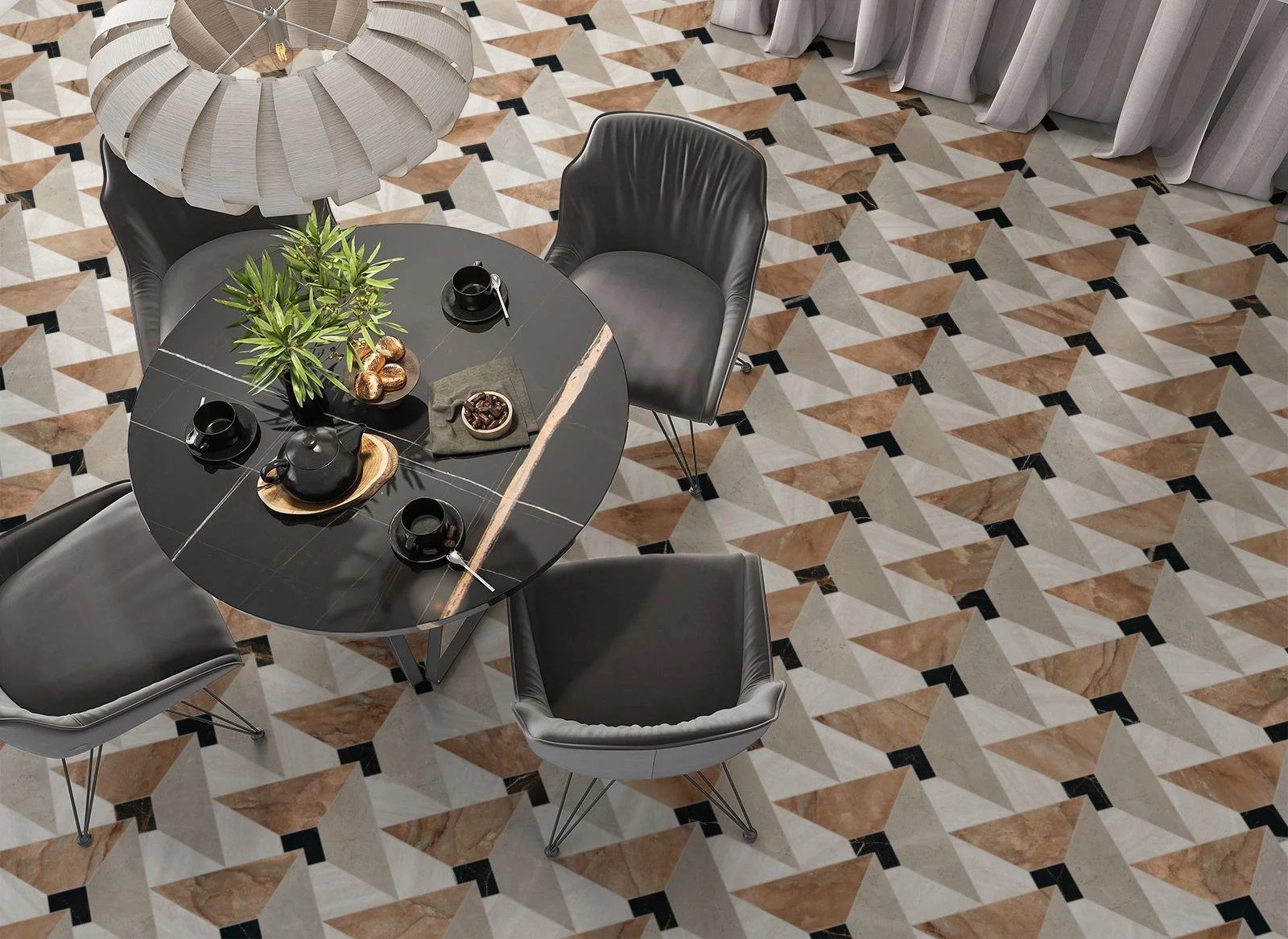 A Little Grace, Pattern A, Grande Scale, Navona Veincut Matte, Arcadia Matte, Nuage Matte, St. Laurent Matte