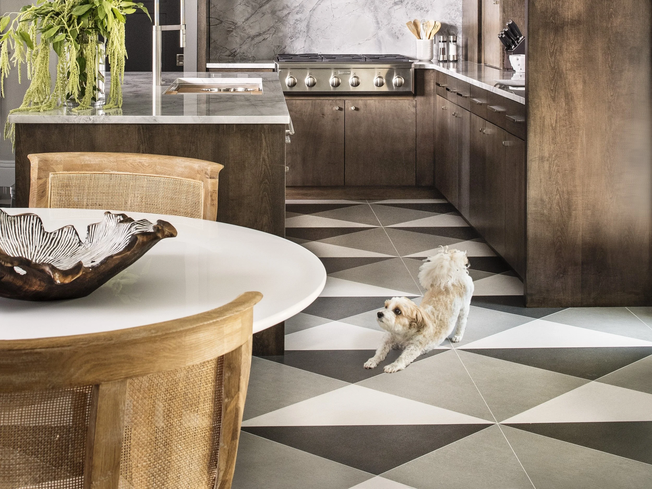 Right Triangle Titan, Pattern D, Pure White Matte, Concrete Matte, Dark Matte