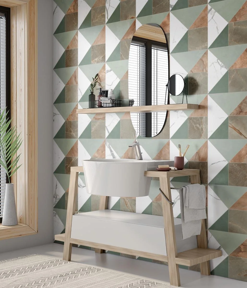 Tried &amp; True, Pattern A, Modest Scale, Fern Matte, J'Adore Matte, Nuage Matte, Staturaio Matte, Verve Matte, Warm Gray Grout