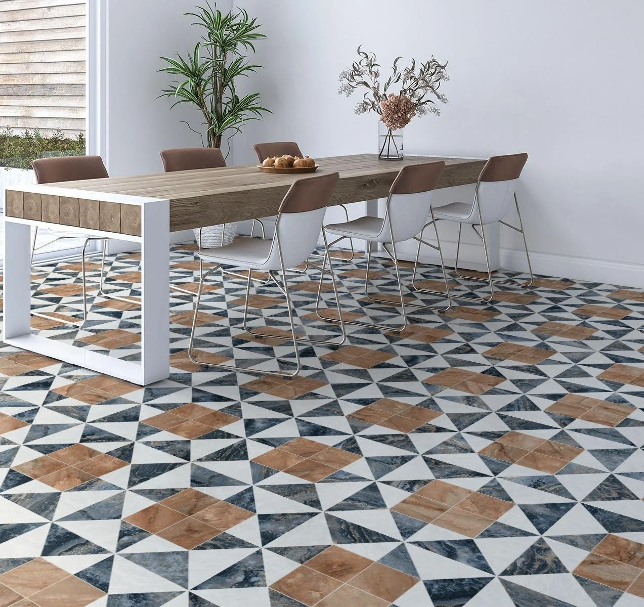 Tried &amp; True, Pattern B, Petite Scale, Nuage Matte, Cristallo Matte, Orobico Matte, Alabaster Grout