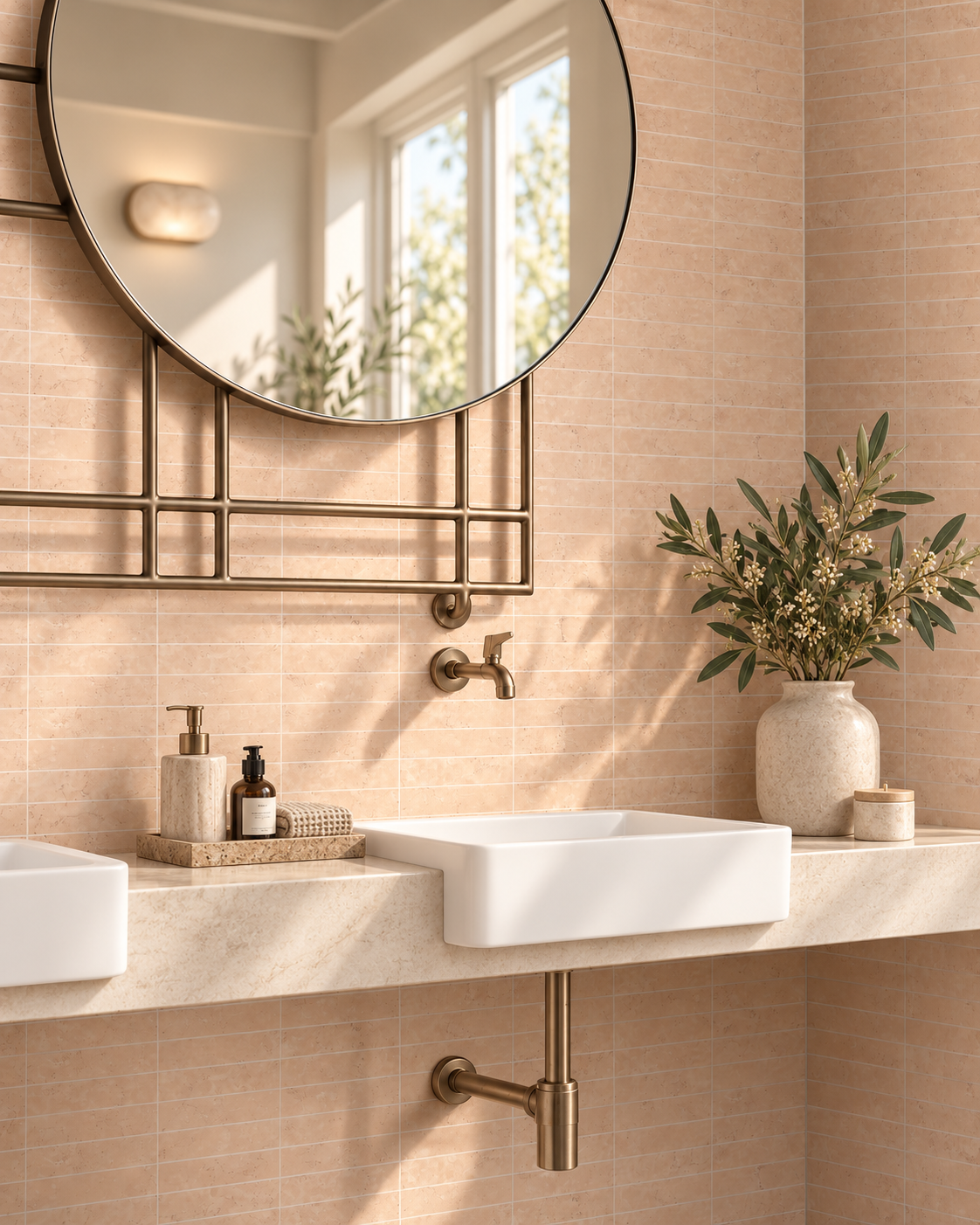 Audrey Lane-Framework Modular Tile-Rosa Perlino 3x12 Straight Stack Pattern-Soft Pink Vanity Bathroom Wall and Floor Tile.png